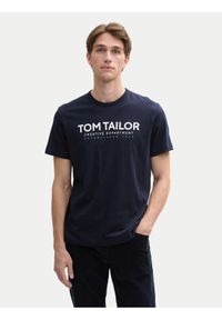 Tom Tailor T-Shirt 1045940 Granatowy Regular Fit. Kolor: niebieski. Materiał: bawełna