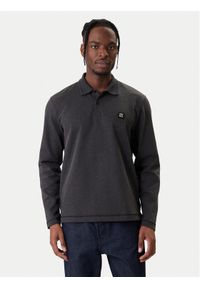 Hugo - HUGO Polo Dinote 50553441 Szary Relaxed Fit. Typ kołnierza: polo. Kolor: szary. Materiał: syntetyk #1