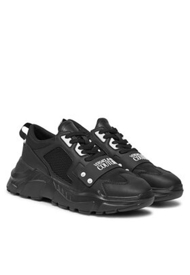 Versace Jeans Couture Sneakersy Speedtrack 77YA3SC4 Czarny. Kolor: czarny. Materiał: skóra