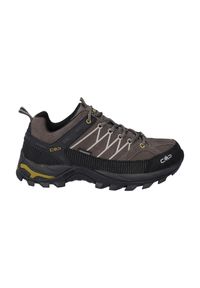 Niskie buty trekkingowe CMP Rigel waterprof. Kolor: zielony, wielokolorowy, brązowy. Materiał: tkanina, guma, skóra. Sport: turystyka piesza #1