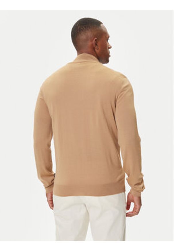 BOSS Sweter Ebenji 50528300 Beżowy Regular Fit. Kolor: beżowy. Materiał: wełna
