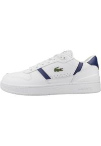 Tenisówki Lacoste Model T-clip Set Kolor Biały. Kolor: niebieski. Materiał: tkanina, skóra
