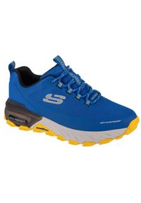 skechers - Buty do chodzenia męskie Skechers Max Protect-fast Track. Zapięcie: sznurówki. Kolor: niebieski, wielokolorowy. Materiał: syntetyk, tkanina, materiał. Szerokość cholewki: normalna. Sport: turystyka piesza