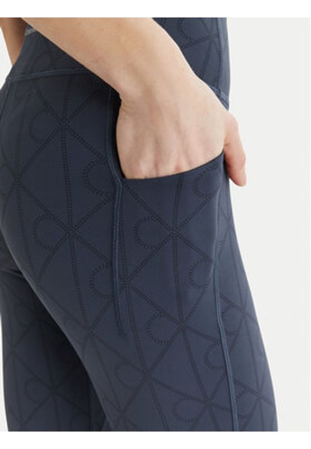 Calvin Klein Performance Legginsy LVGWS6L645 Granatowy Slim Fit. Kolor: niebieski. Materiał: syntetyk