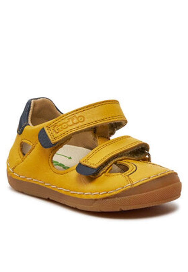 Froddo Sandały Paix Double G2150185-6 M Żółty. Kolor: żółty. Materiał: skóra
