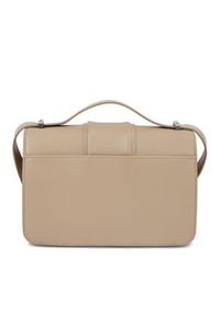 Calvin Klein Torebka Bar Hardware Shoulder Bag K60K611045 Beżowy. Kolor: beżowy. Materiał: skórzane #3