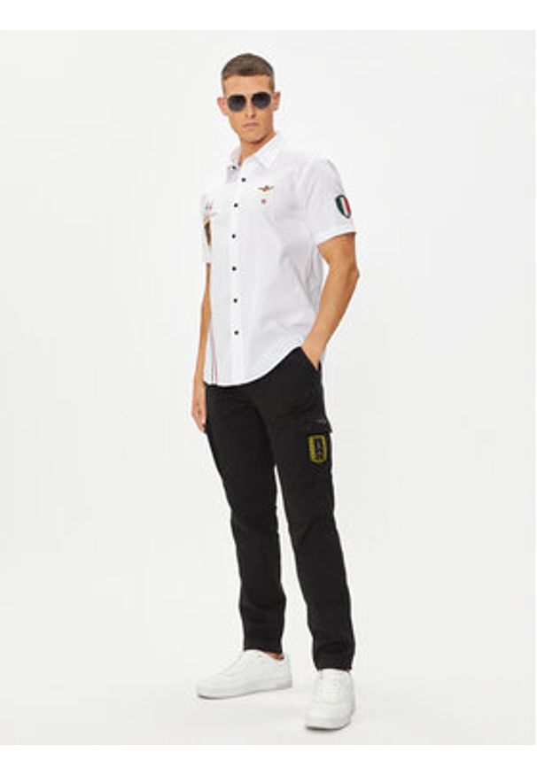 Aeronautica Militare Spodnie cargo 241PA1598CT3294 Czarny Regular Fit. Kolor: czarny. Materiał: bawełna