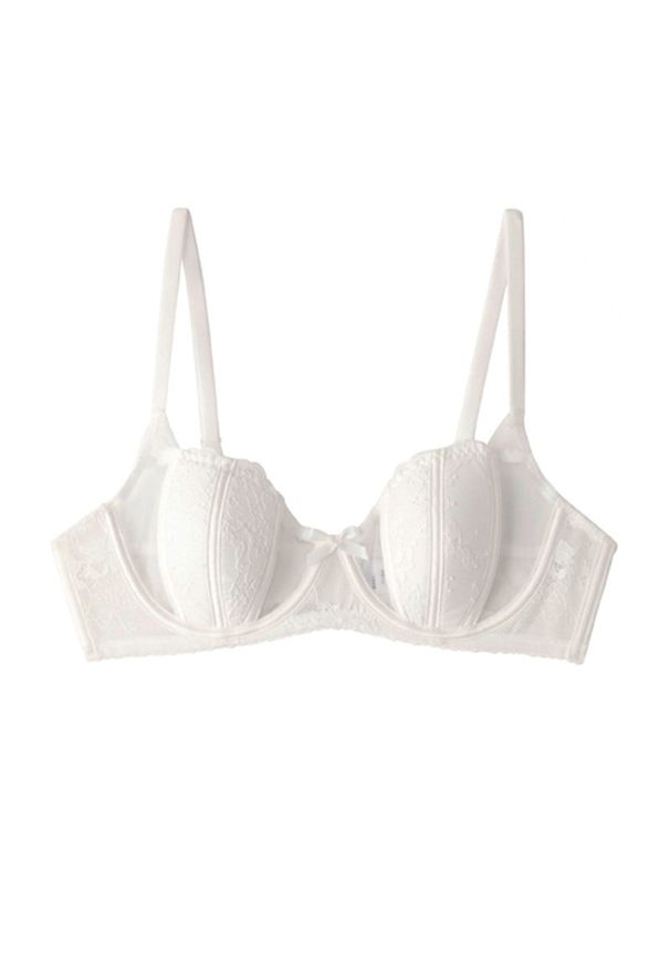 Intica - Biustonosz francuski z eleganckim krojem Anjali. Kolor: biały. Materiał: materiał