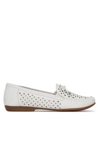 Rieker Mokasyny L6352-80 Biały. Kolor: biały. Materiał: skóra #1