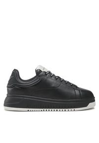 Emporio Armani Sneakersy X4X264 XN001 K001 Czarny. Kolor: czarny. Materiał: skóra #4