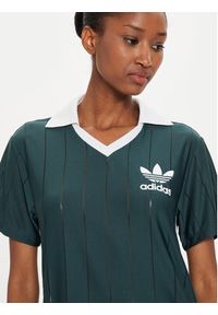 Adidas - adidas Sukienka codzienna adicolor 3-Stripes IX5507 Zielony Loose Fit. Okazja: na co dzień. Kolor: zielony. Materiał: syntetyk. Typ sukienki: proste. Styl: casual #5