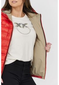 Blauer USA - BLAUER Pomarańczowo-beżowa damska dwustronna kurtka Stella reversible down jacket, Rozmiar L. Kolor: pomarańczowy. Materiał: puch #5