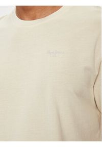 Pepe Jeans T-Shirt Jacko PM508664 Beżowy Regular Fit. Kolor: beżowy. Materiał: bawełna #4