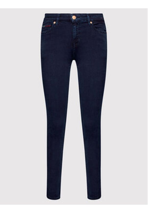 Tommy Jeans Jeansy Nora DW0DW09209 Granatowy Skinny Fit. Kolor: niebieski