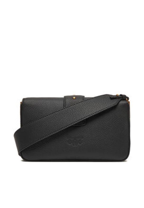 Pinko - PINKO Torebka Love One Mini Slouchy Fl Al 25-26 104340 A2OX Czarny. Kolor: czarny. Materiał: skórzane