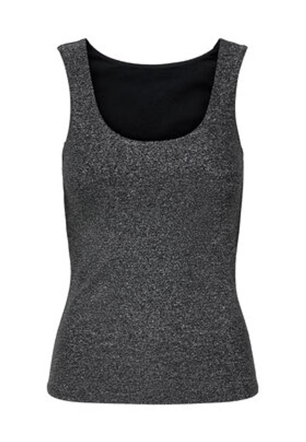 only - ONLY Top Lea 15356494 Szary Regular Fit. Kolor: szary. Materiał: wiskoza