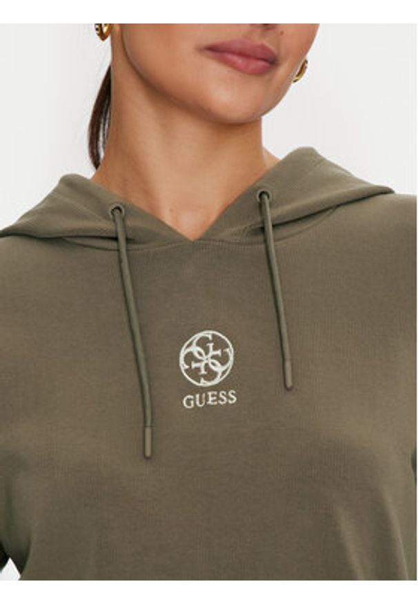 Guess Bluza Elea V4YQ02 KCDN0 Khaki Relaxed Fit. Kolor: brązowy. Materiał: wiskoza
