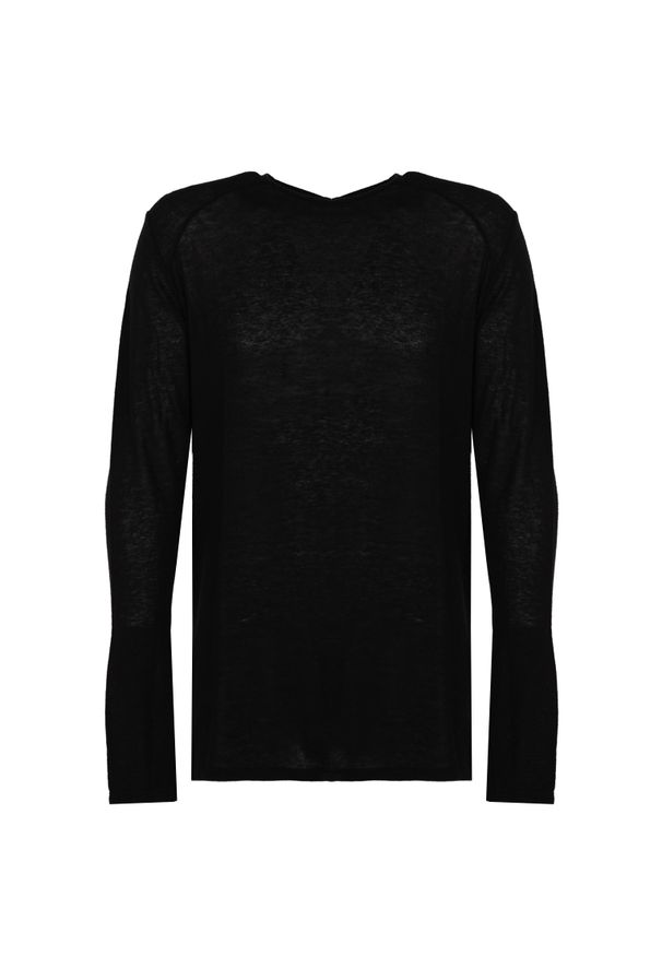 La Haine Inside Us Sweter | LM265 | Mężczyzna | Czarny. Okazja: na co dzień. Kolor: czarny. Materiał: elastan, wiskoza, wełna. Długość: długie. Wzór: jednolity. Styl: elegancki, casual
