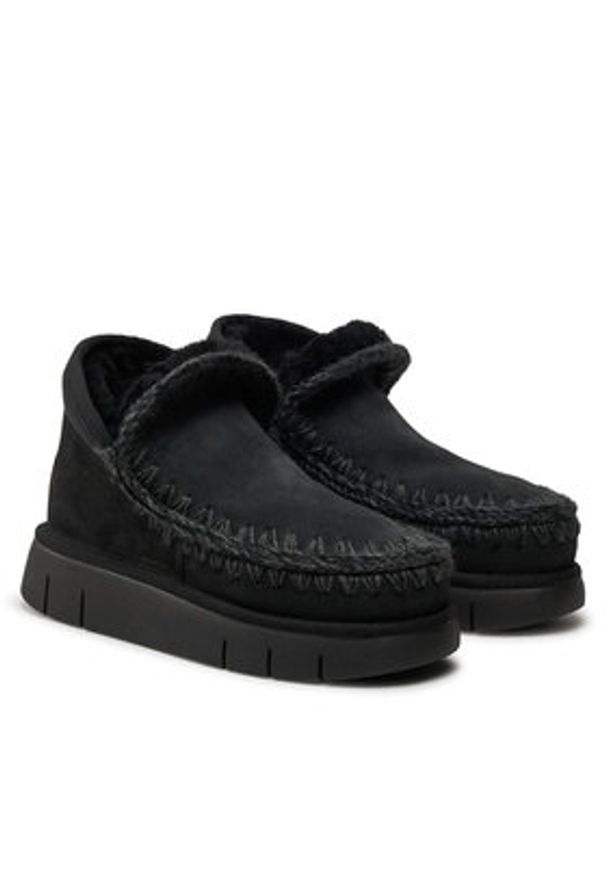 Mou Śniegowce Eskimo Bounce Sneaker FW531009A Czarny. Kolor: czarny. Materiał: skóra