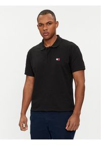 Tommy Jeans Polo Badge DM0DM18314 Czarny Regular Fit. Typ kołnierza: polo. Kolor: czarny. Materiał: bawełna #1