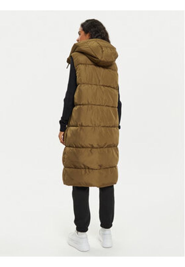 Vero Moda Bezrękawnik Ligaane 10298757 Brązowy Regular Fit. Kolor: brązowy. Materiał: syntetyk. Długość rękawa: bez rękawów