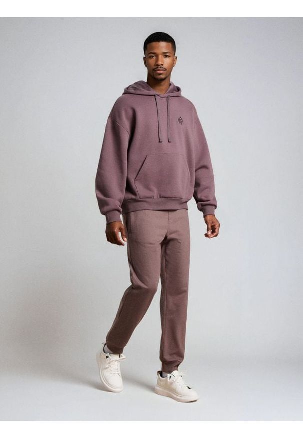 Sinsay - Bluza hoodie basic - green spruce