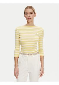 TOMMY HILFIGER - Tommy Hilfiger Bluzka New Cody WW0WW40589 Żółty Slim Fit. Kolor: żółty. Materiał: bawełna #1