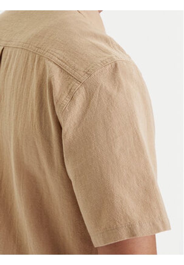 Quiksilver Koszula Time Box EQYWT04622 Beżowy Regular Fit. Kolor: beżowy. Materiał: bawełna