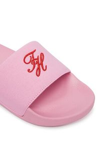 TOMMY HILFIGER - Tommy Hilfiger Klapki Th Script Pool Slide FW0FW09286 Różowy. Kolor: różowy. Materiał: materiał #3