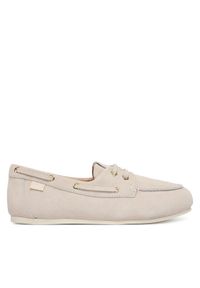 Love Moschino - LOVE MOSCHINO Półbuty JA10101G1OIG0110 Écru. Materiał: skóra, zamsz #1