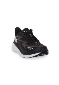 Buty do biegania damskie Hoka One One Bwht Clifton 9. Zapięcie: sznurówki. Kolor: czarny. Materiał: guma. Szerokość cholewki: normalna. Sport: bieganie