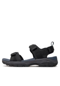 skechers - Skechers Sandały Tresmen-Ryer 205112/BLK Czarny. Kolor: czarny. Materiał: skóra #6