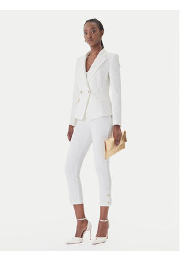 Rinascimento Marynarka CFC0128643003 Biały Regular Fit. Kolor: biały. Materiał: syntetyk