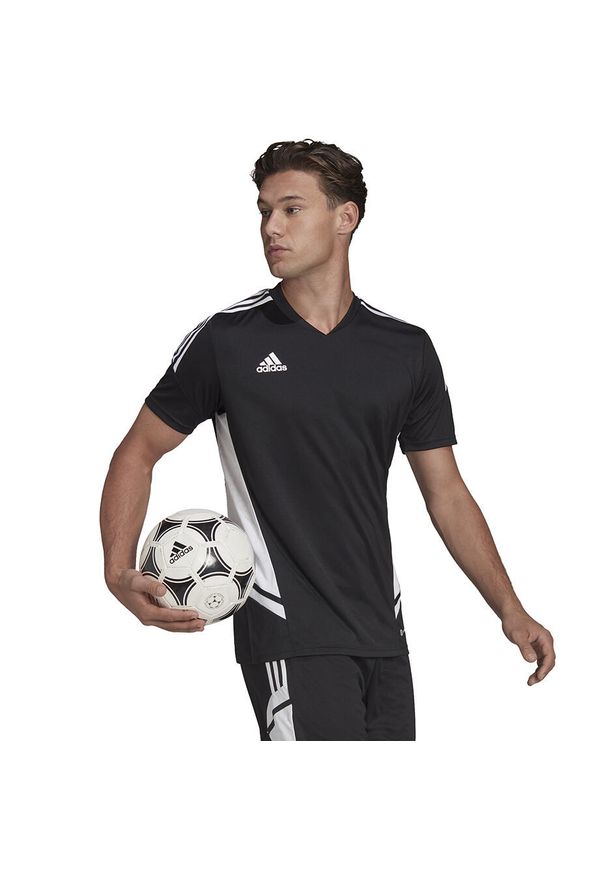 Adidas - Koszulka męska adidas Condivo 22 Jersey. Kolor: biały, wielokolorowy, czarny. Materiał: jersey