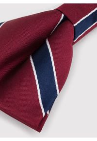 Pako Lorente - PAKO LORENTE – Bordowa mucha w pasy. Okazja: na wesele, na ślub cywilny. Kolor: czerwony. Styl: elegancki #3