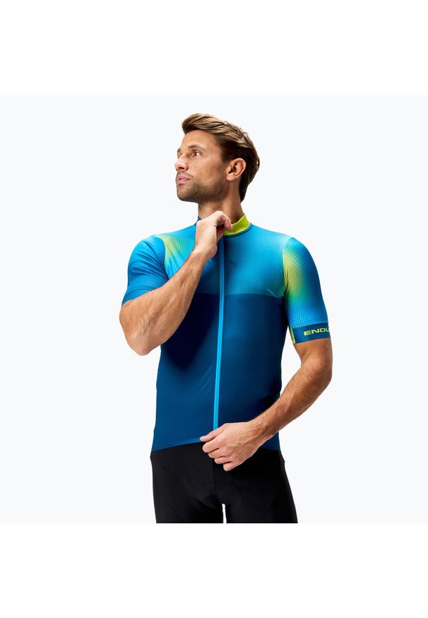 ENDURA - Koszulka rowerowa męska Endura Bitmap FS260. Kolor: niebieski