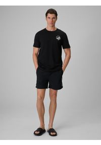 4f - 4F T-shirt relaxed z nadrukiem męski - czarny XXL. Okazja: na co dzień. Kolor: czarny. Materiał: materiał, bawełna, dzianina. Wzór: nadruk. Styl: casual #2