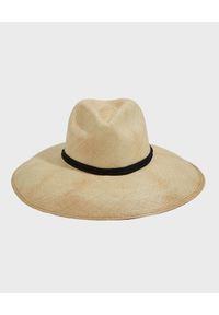 SENSI STUDIO - Beżowy kapelusz Panama. Kolor: beżowy. Wzór: aplikacja. Sezon: lato. Styl: casual #1