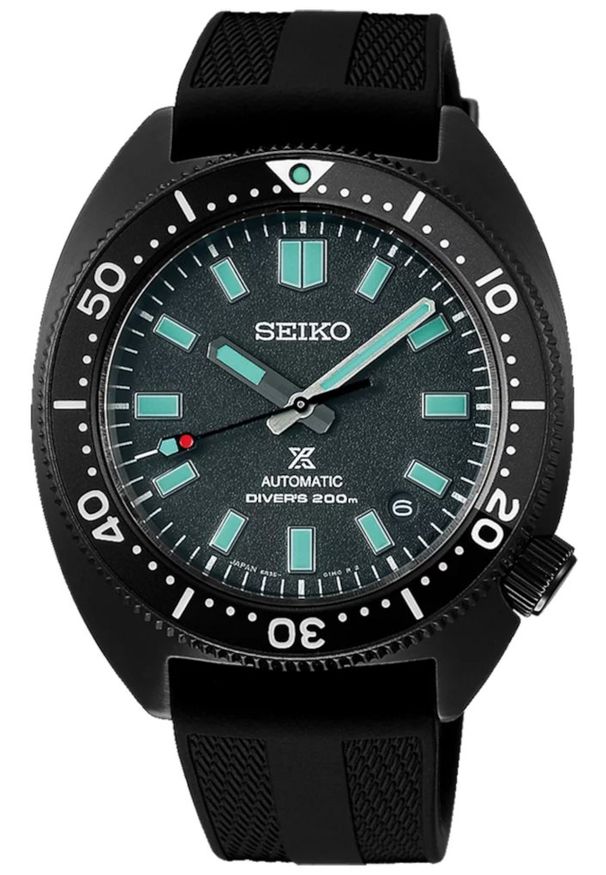 Seiko - Zegarek Męski SEIKO Divers 200m Black Series Night Turtle Prospex SPB335J1. Materiał: tworzywo sztuczne