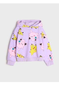 Sinsay - Bluza z kapturem Pokémon - fioletowy. Typ kołnierza: kaptur. Kolor: fioletowy. Wzór: nadruk