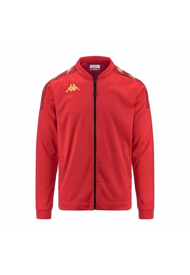 Dziecięca bluza dresowa Kappa Giullio. Kolor: wielokolorowy, czerwony. Materiał: dresówka. Sport: piłka nożna