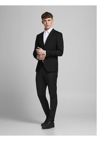Jack & Jones - Jack&Jones Garnitur Franco 12181339 Czarny Super Slim Fit. Kolor: czarny. Materiał: syntetyk