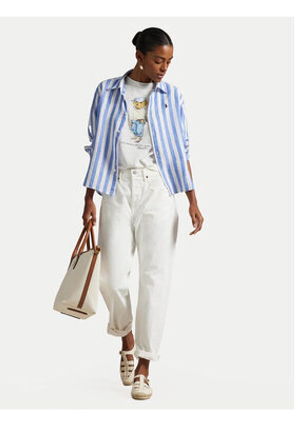 Polo Ralph Lauren T-Shirt 211965107001 Biały Regular Fit. Typ kołnierza: polo. Kolor: biały. Materiał: bawełna