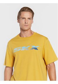 skechers - Skechers T-Shirt Phantom MTS340 Żółty Regular Fit. Kolor: żółty. Materiał: bawełna #2