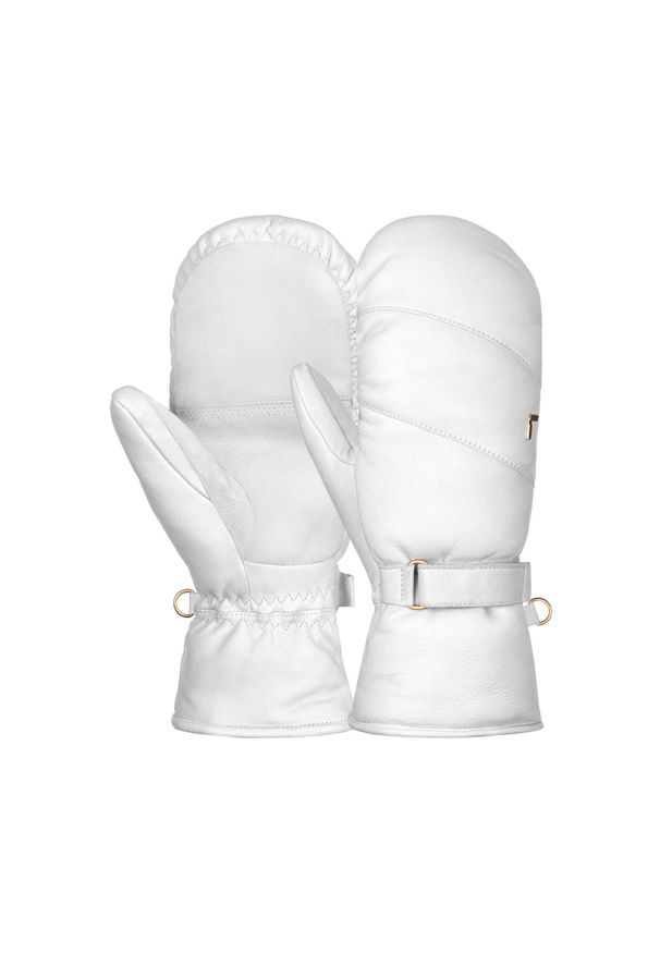 Rękawice narciarskie Reusch Perla. Kolor: biały. Materiał: skóra, puch. Sezon: zima. Sport: narciarstwo