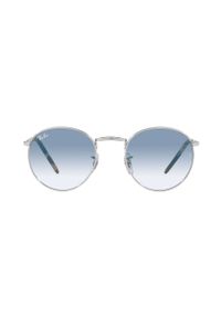Ray-Ban okulary przeciwsłoneczne New Round 0RB3637.002/G147 kolor srebrny. Kształt: okrągłe. Kolor: srebrny