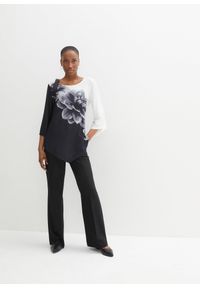 bonprix - Tunika shirtowa z nadrukiem. Kolor: czarny. Wzór: nadruk. Styl: klasyczny #2