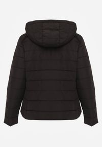 Renee - Czarna Pikowana Kurtka Przejściowa z Kapturem Cinetta. Typ kołnierza: kaptur. Kolor: czarny. Materiał: jeans, poliester. Styl: elegancki #3