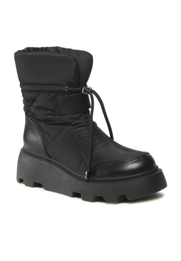 DeeZee Botki H2001-01 Czarny. Kolor: czarny. Materiał: materiał