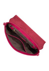 Wittchen - Damska saddle bag z groszkowanej skóry prosta różowa. Kolor: różowy. Sezon: wiosna, zima. Materiał: skórzane. Styl: elegancki #3